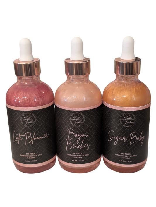 Dry-Touch Shimmering Body Oils